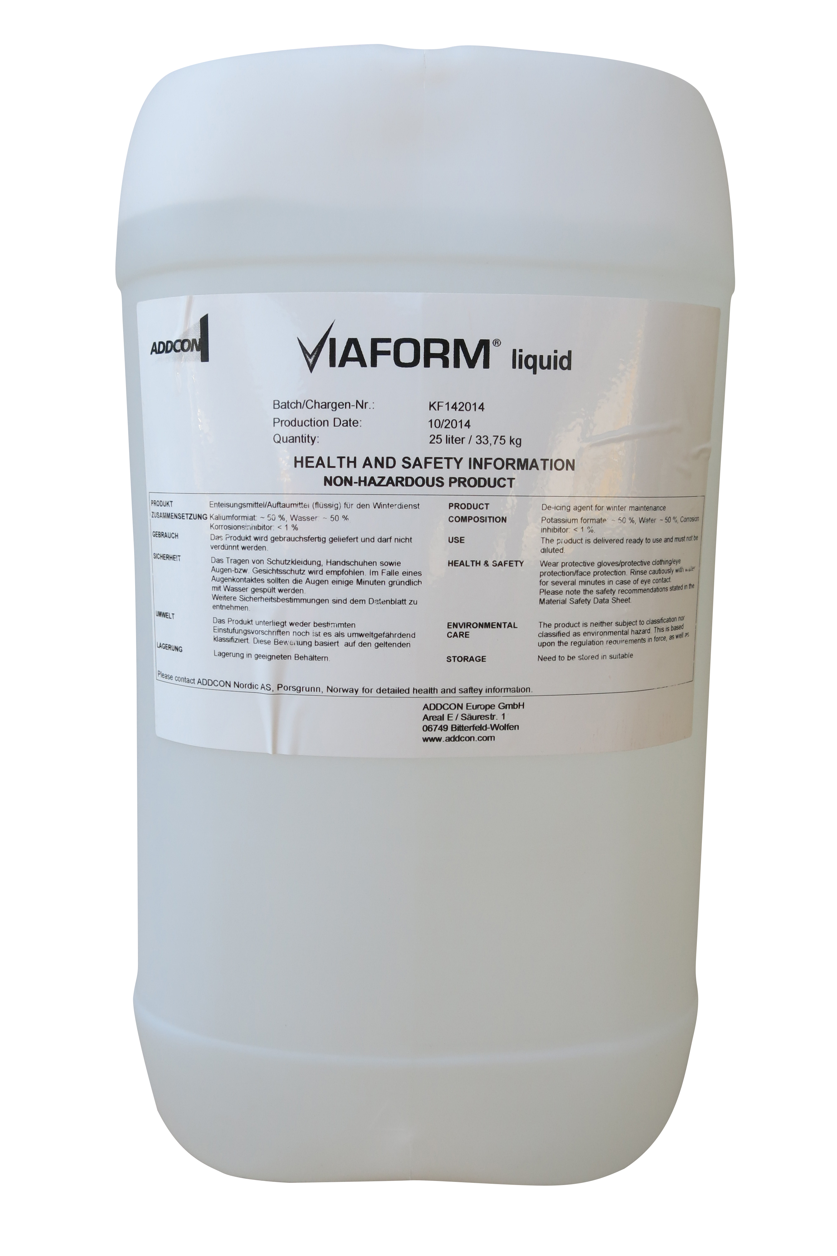 Viaform® Liquid   (bidon de 33kg)  pret à l'emploi- épandage par simple épandeur -  se conserve 1 à 5 ans meme ouvert 